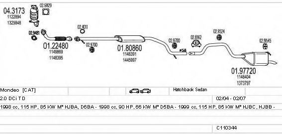MTS C110344019763 Exhaust System